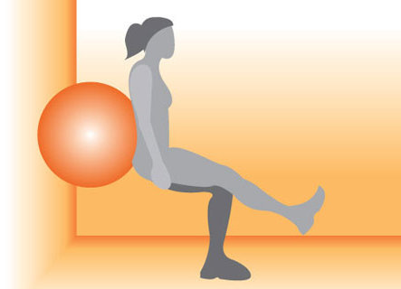 Sentadilla con fitball en una pierna para prevenir desequilibrios musculares