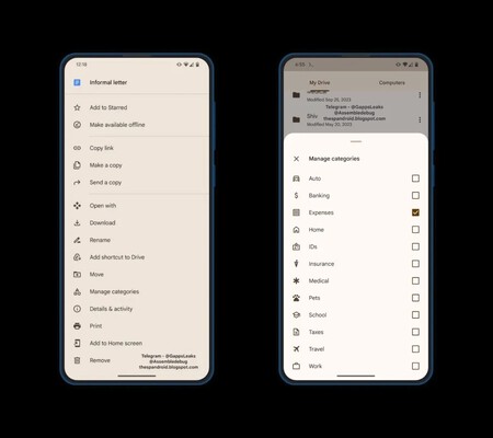 Google Drive Categorias