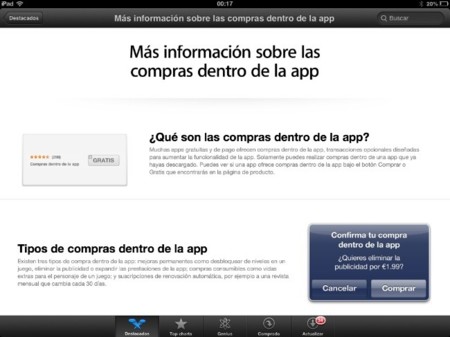 Nueva sección en la App Store para explicar todo sobre las compras dentro de las aplicaciones