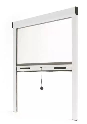 Mosquitera Enrollable cortable para Ventanas - Ajustable en Altura y Anchura - Protección contra Insectos (blanco, 800 mm x 1300 mm)