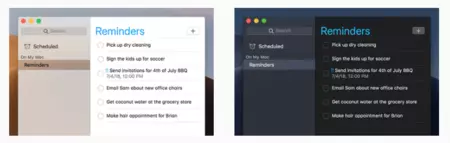macOS のライト モードとダーク モード