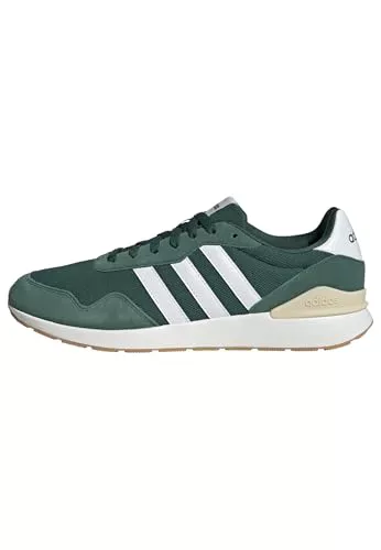 adidas Hombre Run 60s 4.0 Shoes, Collegiate Green/Cloud White/Crystal Sand, 43 1/3 EU