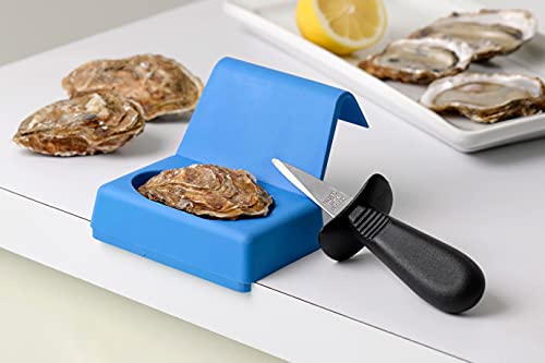 patisse 883CHC - Kit de apertura de ostras segura con cuchillo de ostra + Cal'ostras MADE IN France, azul