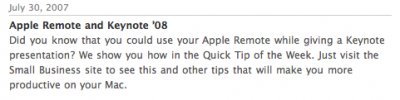 Keynote'08 y videotutoriales de Apple