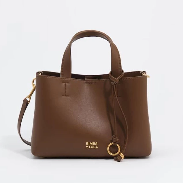 Bolso de mano de mujer tote chihuahua mediano piel - Bimba y Lola - Marrón

