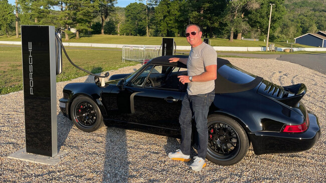 Sacrilege Motors Ceo Phil Wagenheim Charging The Blackbird At Lime Rock Park