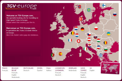 Reserva de trenes de alta velocidad para toda europa