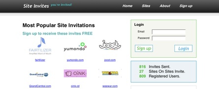 Site Invites, solicita y/o comparte invitaciones