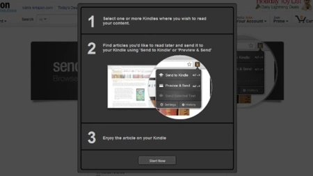 Send to Kindle, extensiones oficiales para enviar páginas web al Kindle