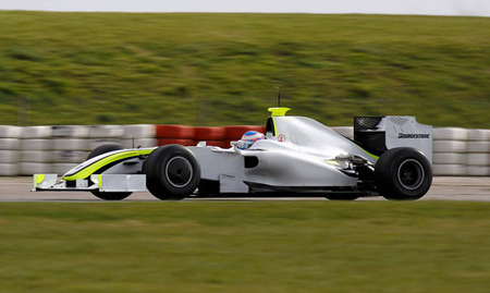 La presentación de Brawn GP 2009, sin publicidad