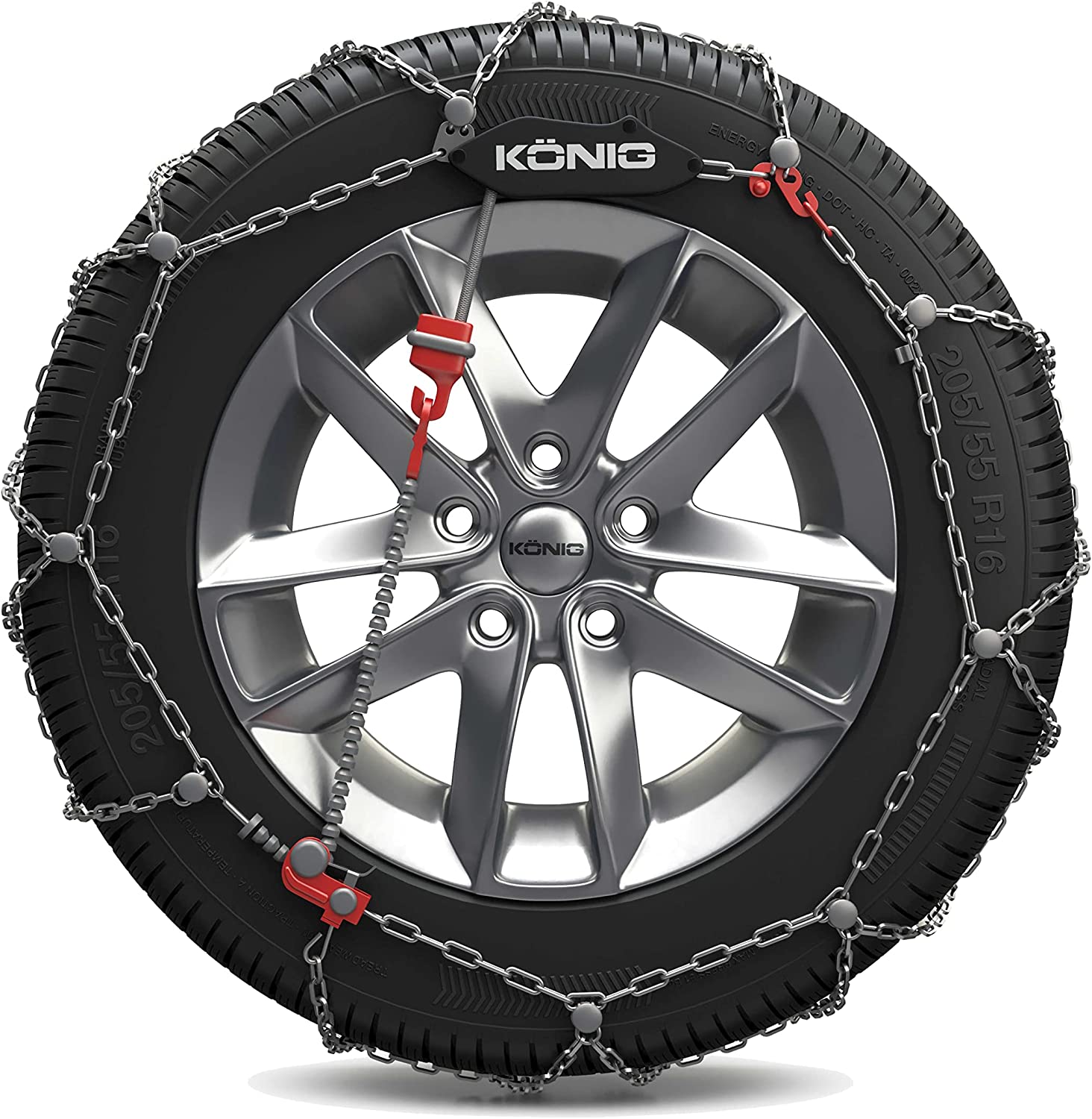 KÖNIG CG-9 035 - Cadenas para la nieve, 2 piezas