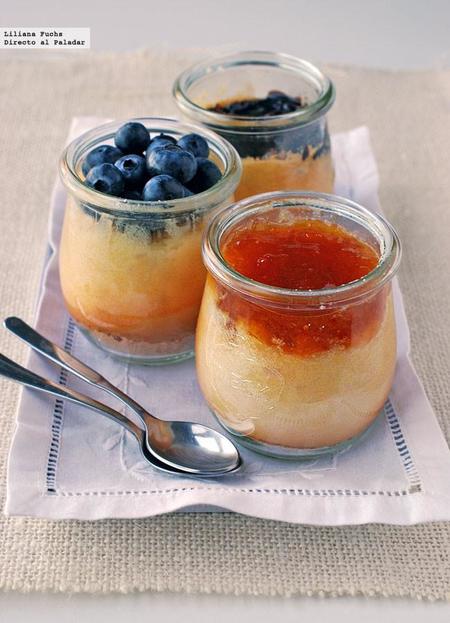 Tarta de queso en vasitos. Receta fácil de postre
