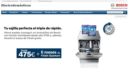 Seis meses de detergente gratis con la compra de un lavavajillas Bosch