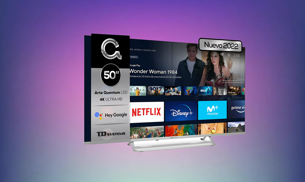 A precio mínimo esta Smart TV 4K de TD Systems de 50 pulgadas y panel QLED en esta oferta