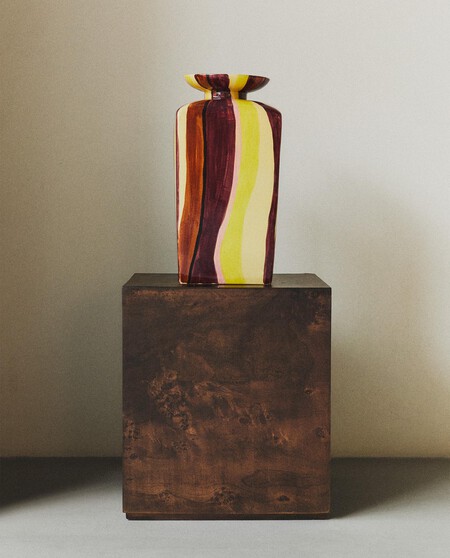 JARRÓN CERÁMICA RAYAS X COLLAGERIE