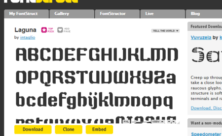 Fuente terminada en FontStruct