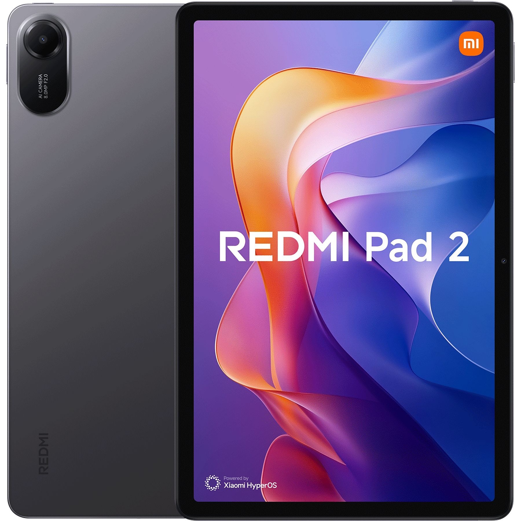 Tablet - Xiaomi Redmi Pad 2, WI-FI, 11" WQHD, 8 GB RAM, 256 GB, MediaTek G100-Ultra, Gris grafito