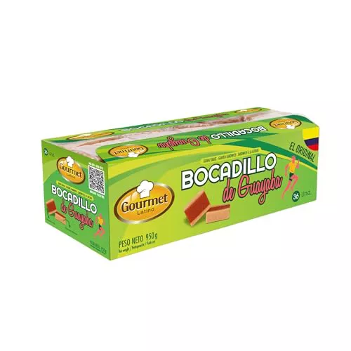 Pack de 36 Bocadillos de Guayaba - 950 g - Sabor Dulce - Alto Contenido en Vitamina C - Aporta una Dosis Extra de Energía - Propiedades Digestivas - Ideal para Deportistas - Gourmet Latino