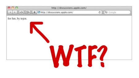 Los foros de discusión oficiales de Apple sufren un extraño error