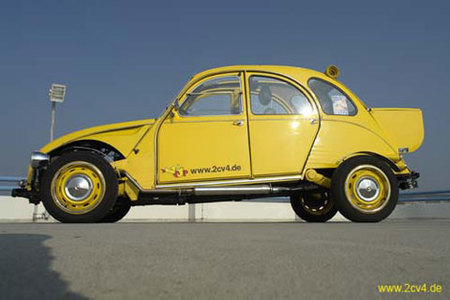 Un Citroën 2CV más estrecho de lo habitual