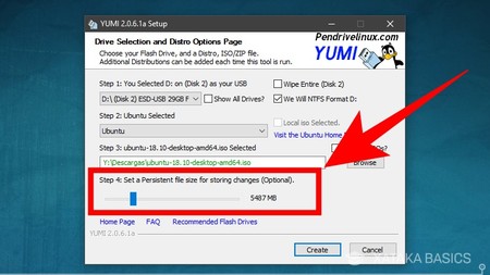 universal usb installer persistent file size