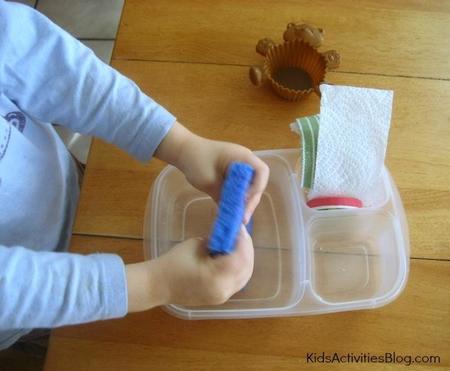 Experimento de ciencias con niños: absorción del agua