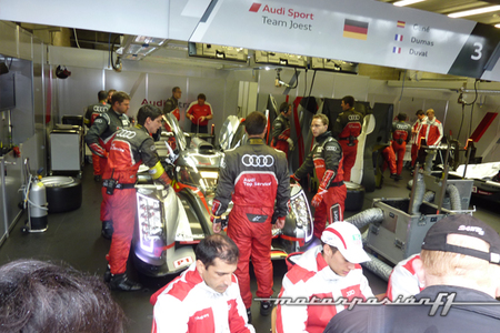 Boxes Audi Sport Team Joest #3 6 horas Spa 2012