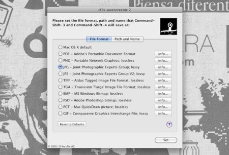 Save Screenie, define la ruta y el formato de las capturas de pantalla de Mac OS X