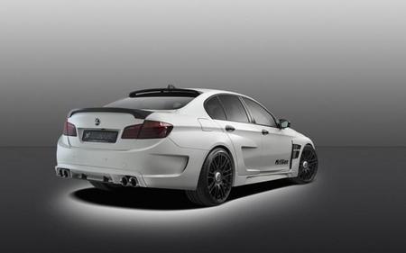 Vista posterior del BMW M5 Mi5Sion preparado por Hamann