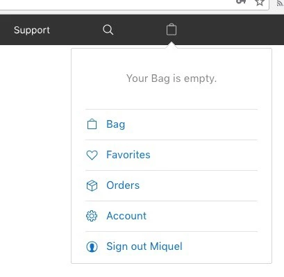 Apple Web メニュー