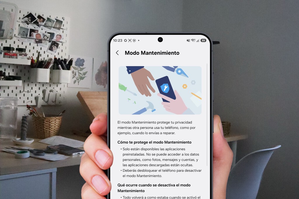 Si tienes que llevar tu Galaxy a reparar, puedes hacerlo tranquilo. Hay un modo que protege tus datos sin borrar nada
