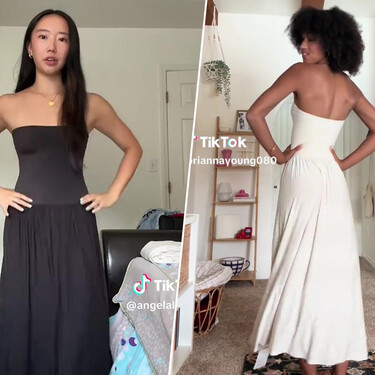 El primer gran movimiento viral del verano es el  Maxivestido 2 en 1 de Lululemon que divide opiniones pero que está prácticamente agotado