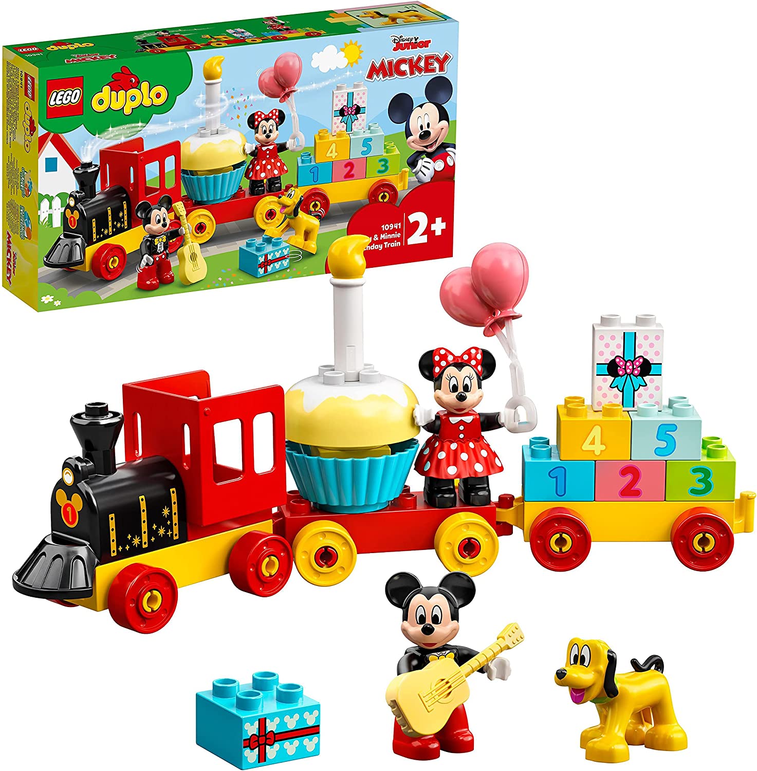 Juguete de Construcción Educativo Tren de Cumpleaños de Mickey y Minnie con Pluto LEGO DUPLO