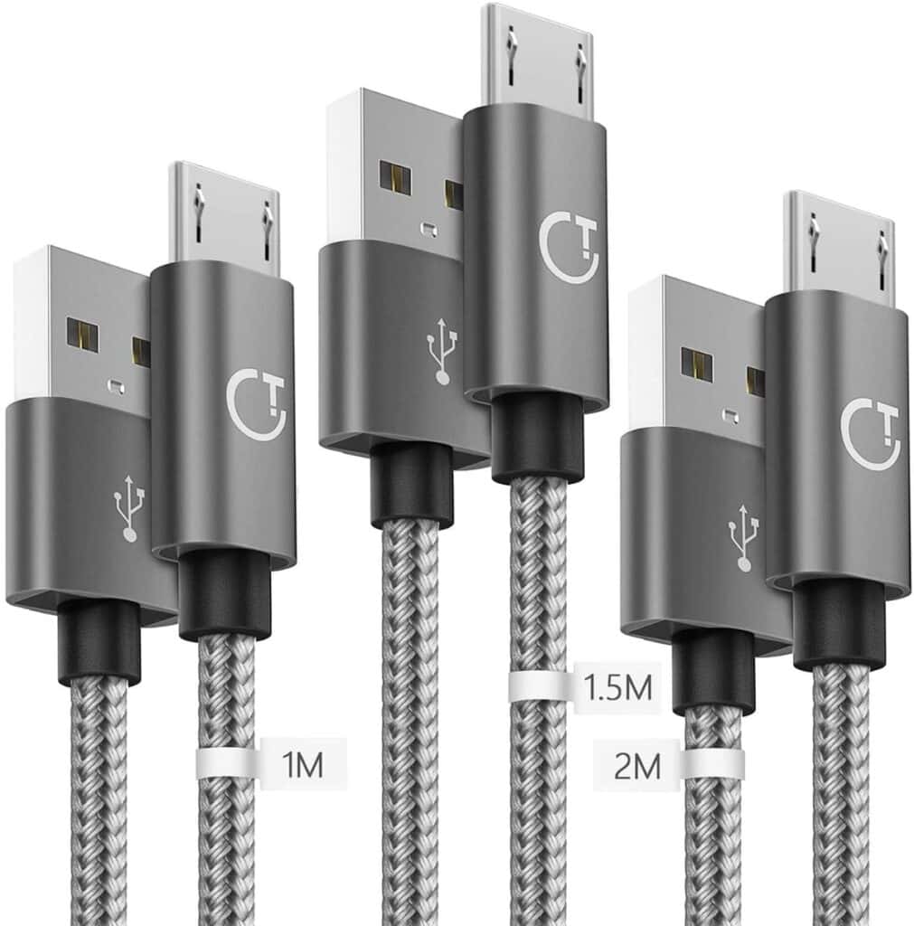 Pack de tres cables micro-USB Gritin