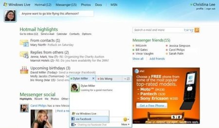 Windows Live Messenger pronto se integrará con el chat de Facebook