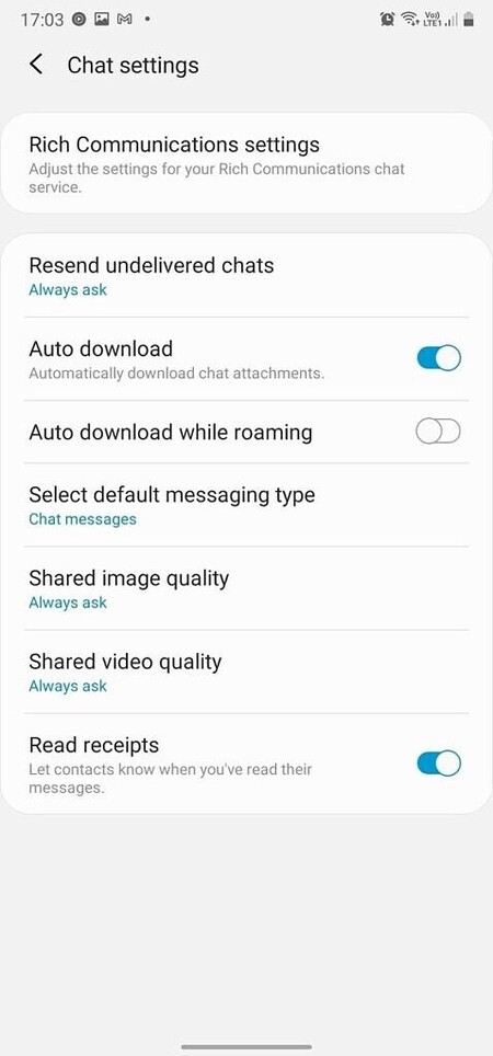 Samsung Messages Chat Settings 478x1024