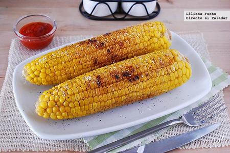 Mazorcas de maíz a la plancha. Receta