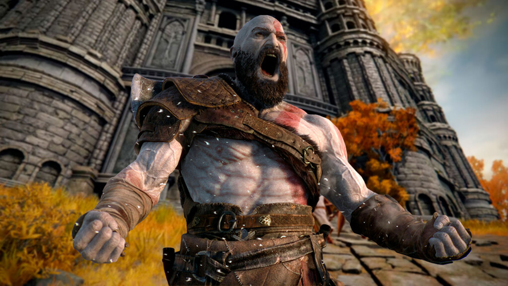 Kratos viaja a las Tierras Intermedias de Elden Ring para sembrar el terror con algunas de sus armas y habilidades Kratos viaja a las Tierras Intermedias de Elden Ring para sembrar el terror con algunas de sus armas y habilidades