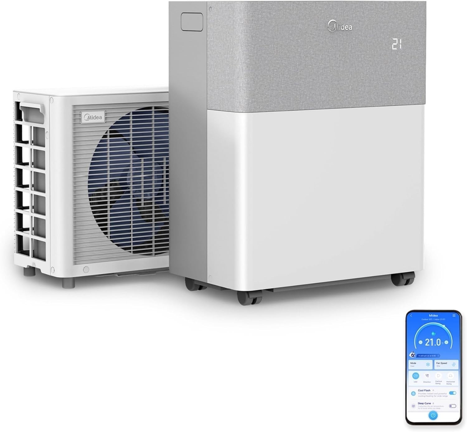 Midea PortaSplit Split-Klimaanlage Klimagerät 12000 BTU 3.5kW NEU | WIFI A++/A+