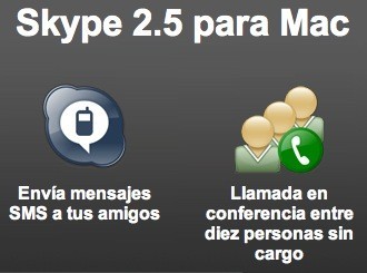 Versión 2.5 de Skype ya disponible