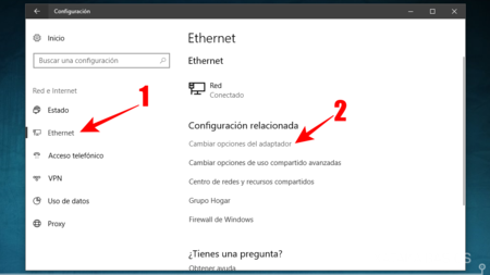 Pulsa Sobre La Opcion Cambiar Opciones Del Adaptador