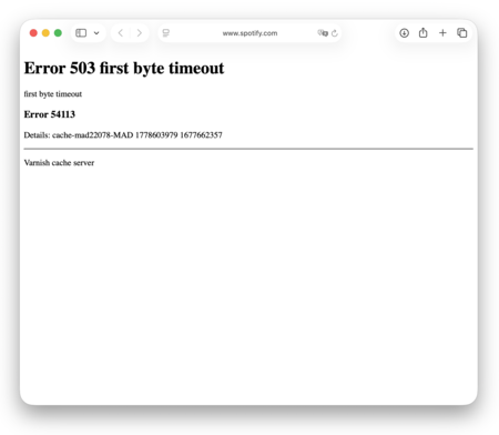 Spotify Web Down