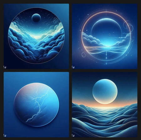 Bing で生成された 4 つの壁紙。