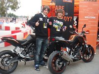 Las KTM 125 Duke listas para pasar a manos de sus probadores