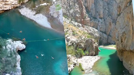 Tras las intensas lluvias, las Grutas de Xajhá se han convertido en un paraíso para nadar en aguas termales