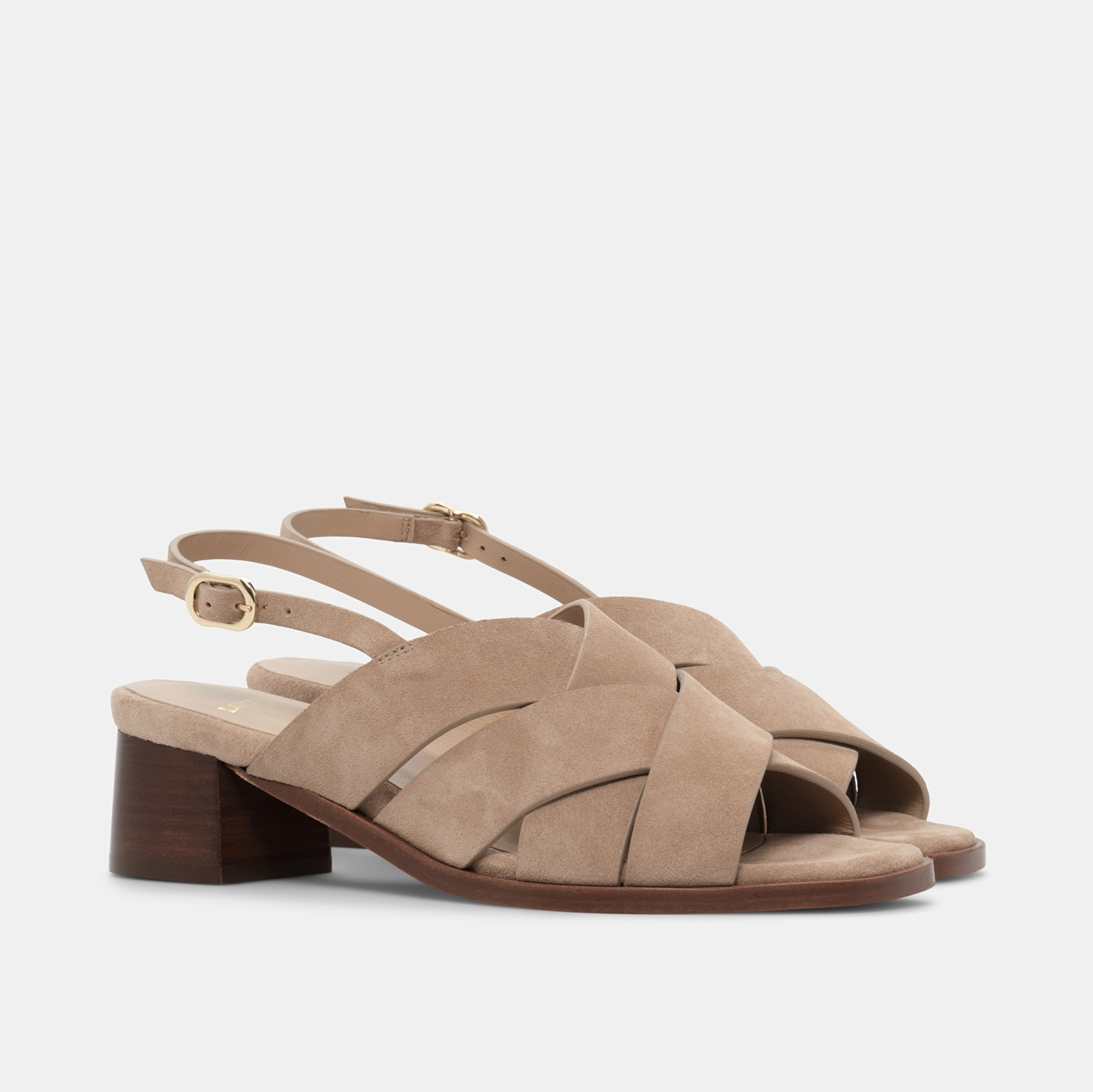 Sandalias Nylo de piel de vacuno de mujer Marrón Lottusse