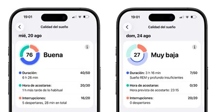 Calidad sueño Apple Calidad sueño Apple