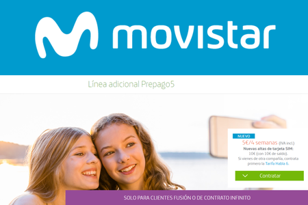 Movistar estrena línea móvil adicional para tarjeta prepago por 5 euros