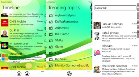 TweetReader, o cómo mantenerse al tanto de lo que se dice en Twitter sin hacerse una cuenta usando Windows Phone 7