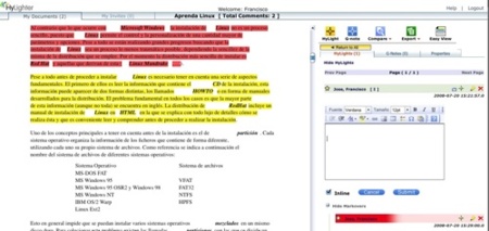 HyLighter, revisión online de documentos